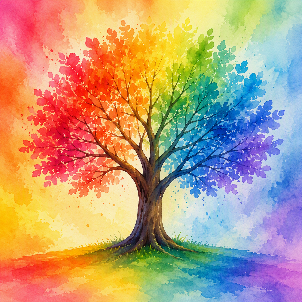 Ein Baum in vielen Farben